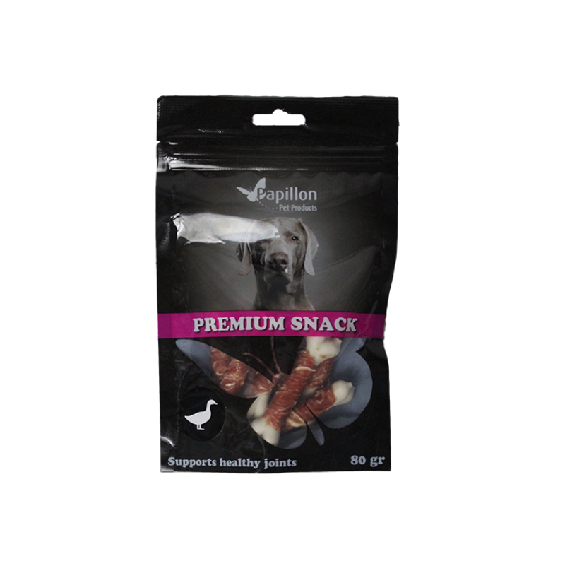 Papillon Premium Duck Calcium Bones for Dogs 80g