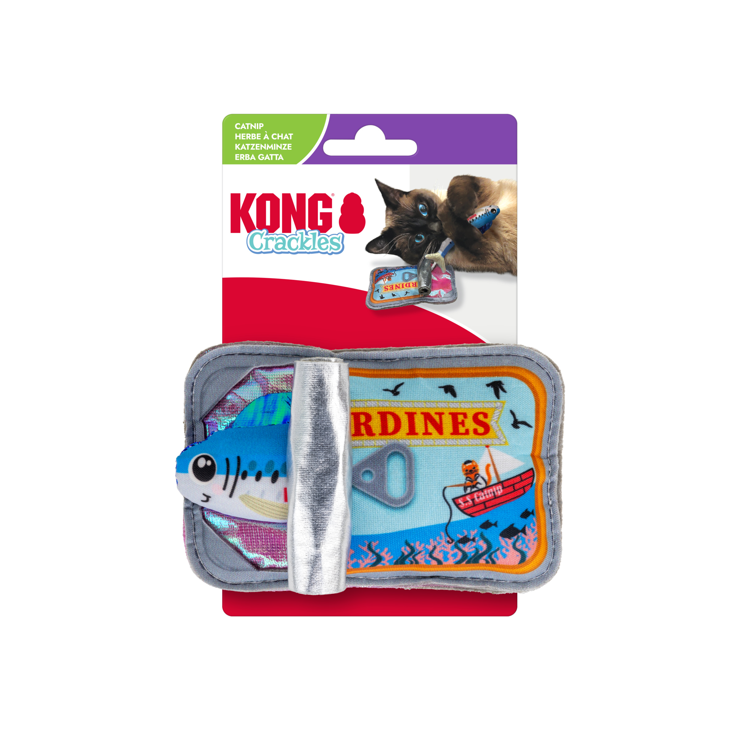 crcl54e KONG Crakles Sardine Cat Toy